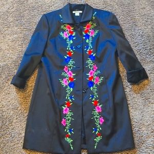 Peter Nygard- Vintage Floral print Asian Coat- 14
